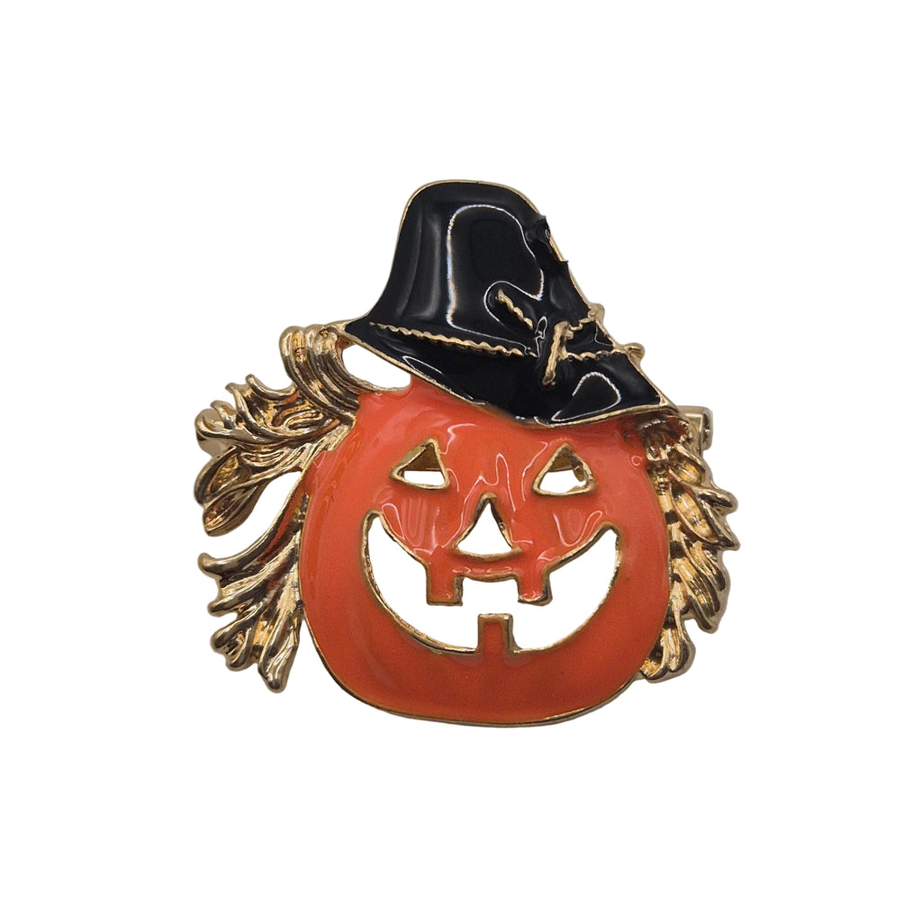 Halloween Witch Design Pumpkin Brooch Pin