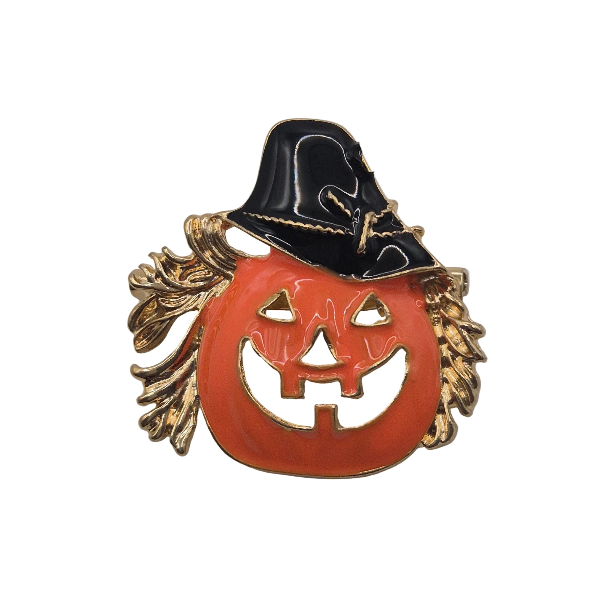 Halloween Witch Design Pumpkin Brooch Pin