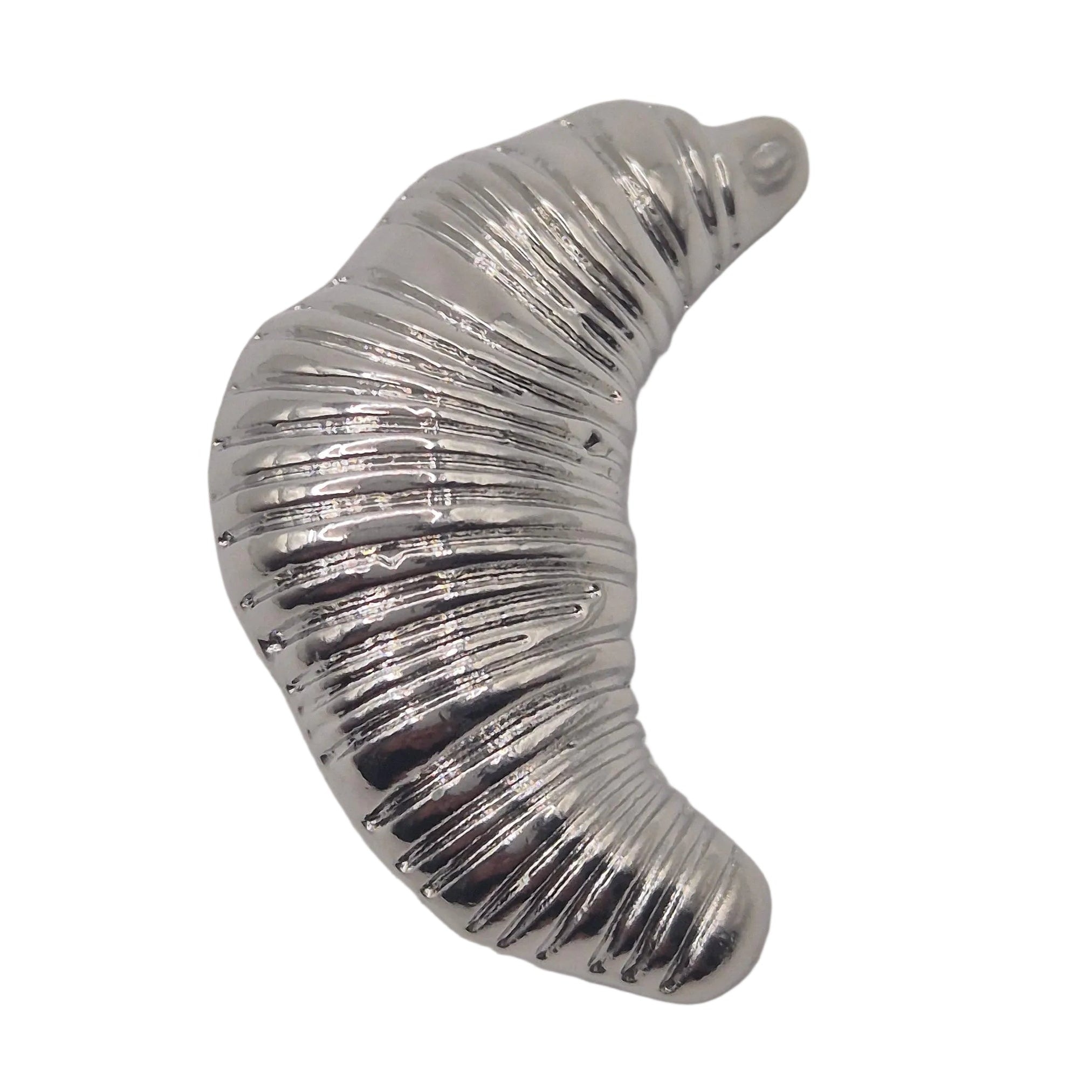 silver croissant brooch