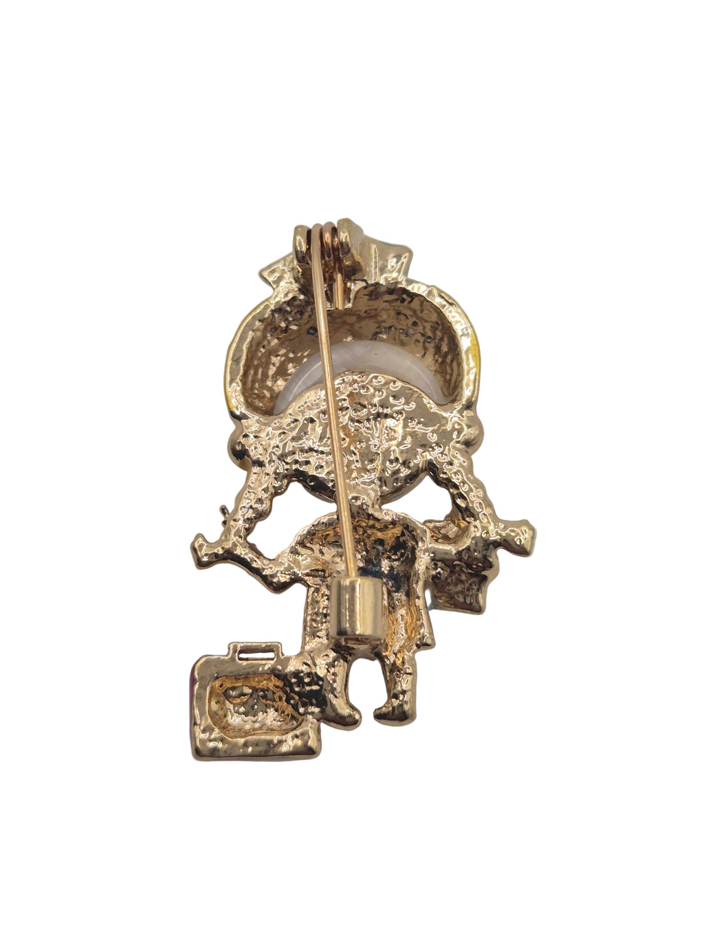 nurse brooch with a design of a person on a white background