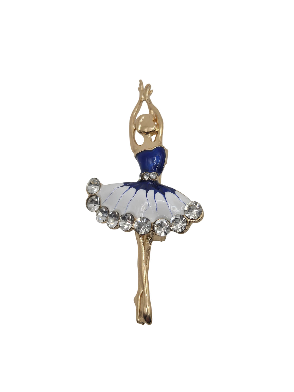 dancing figure brooch with rhinestone detail