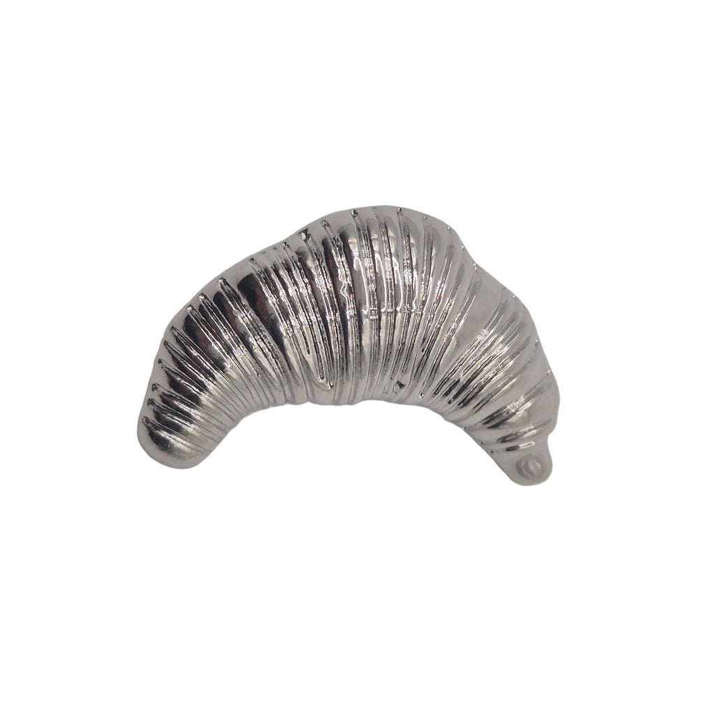 silver croissant brooch