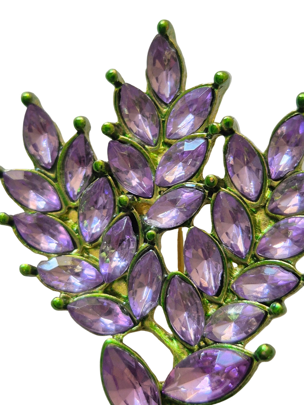 floral lavender brooch