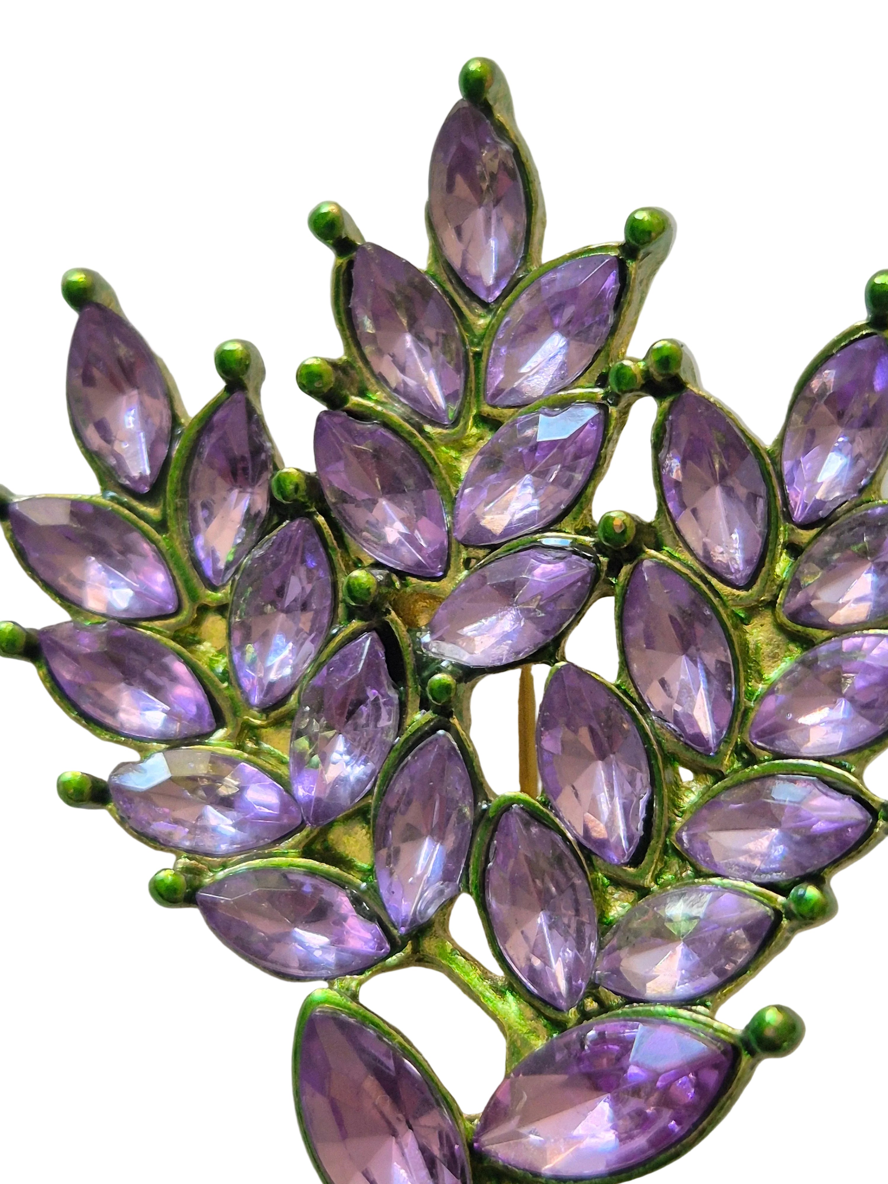 floral lavender brooch
