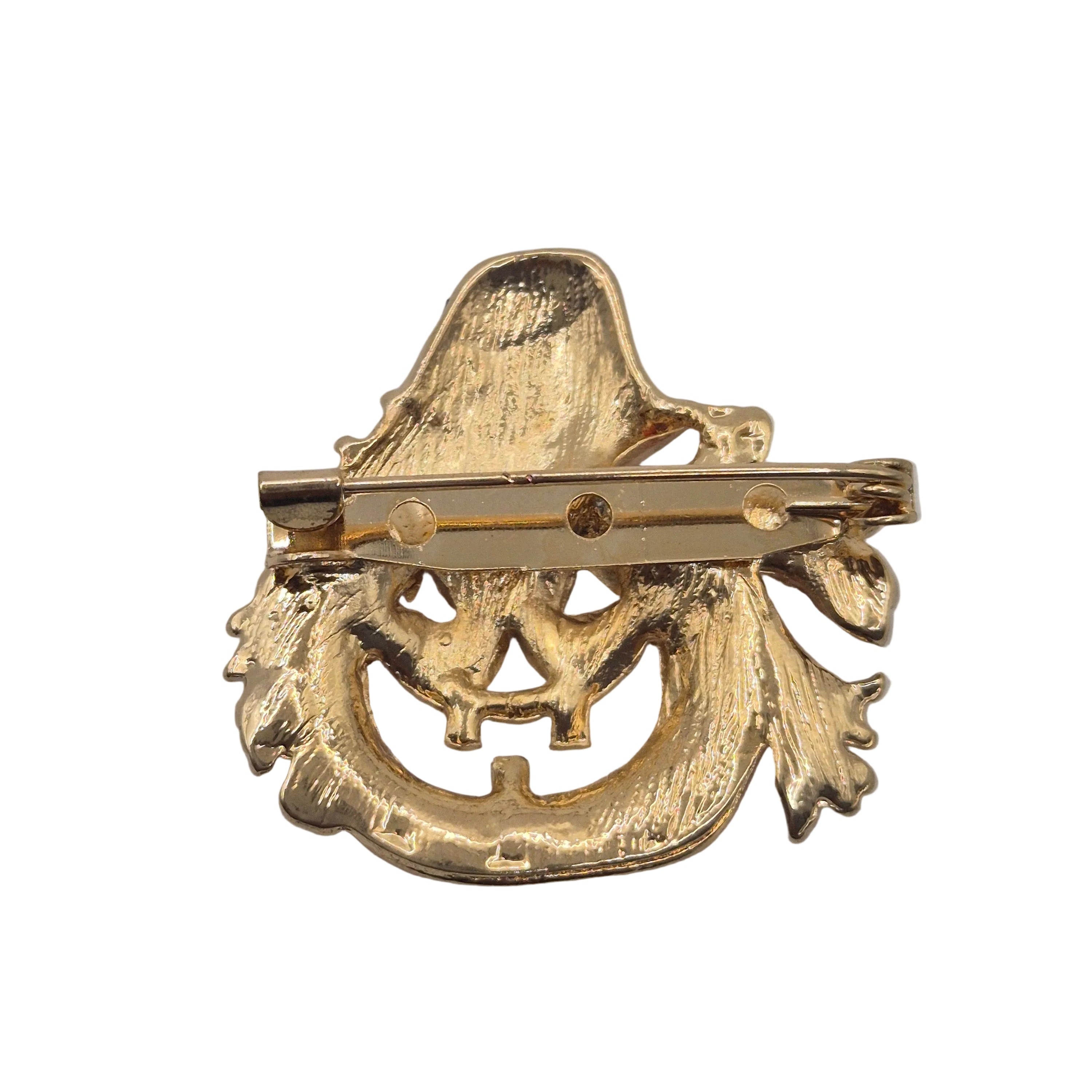 Halloween Witch Design Pumpkin Brooch Pin