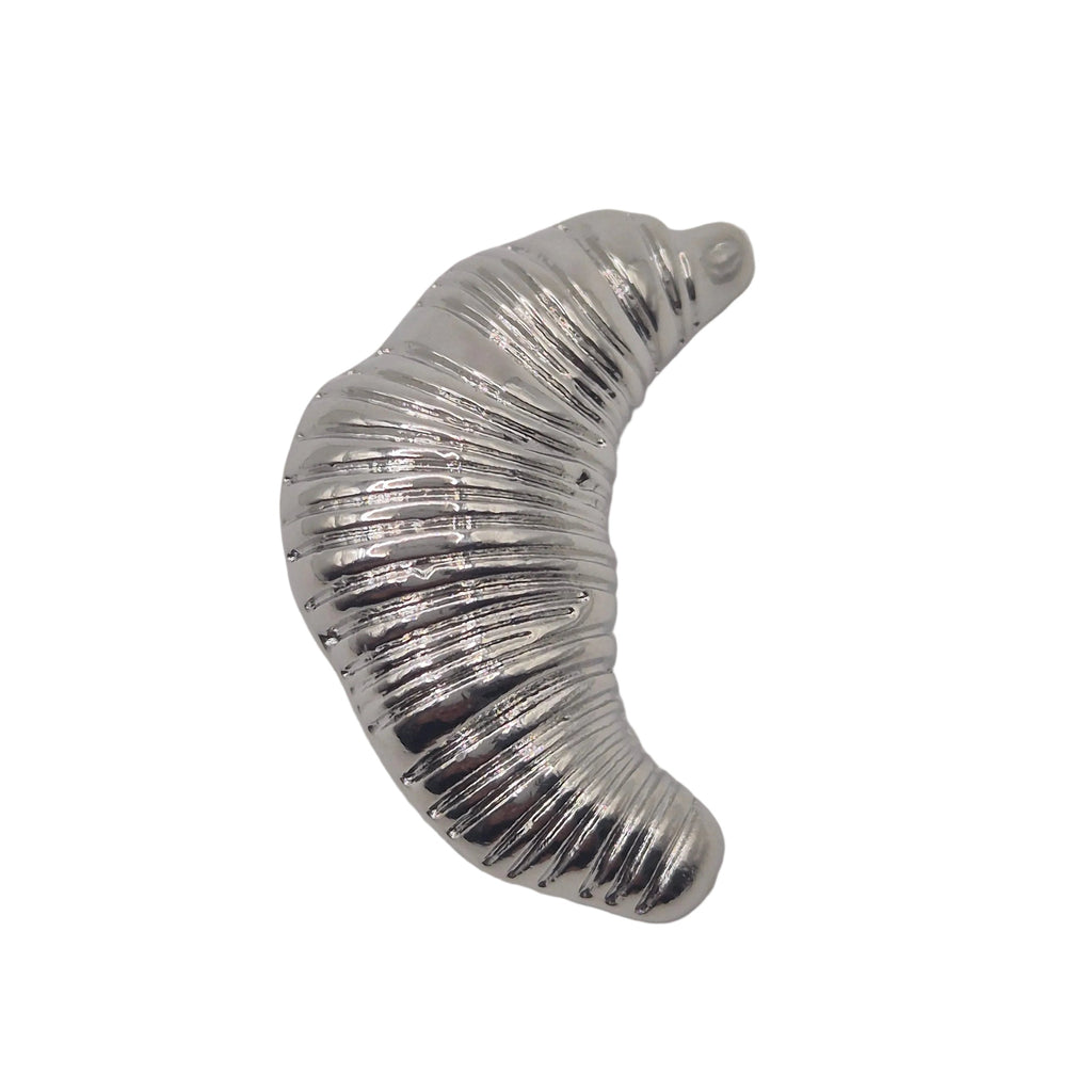 silver croissant brooch
