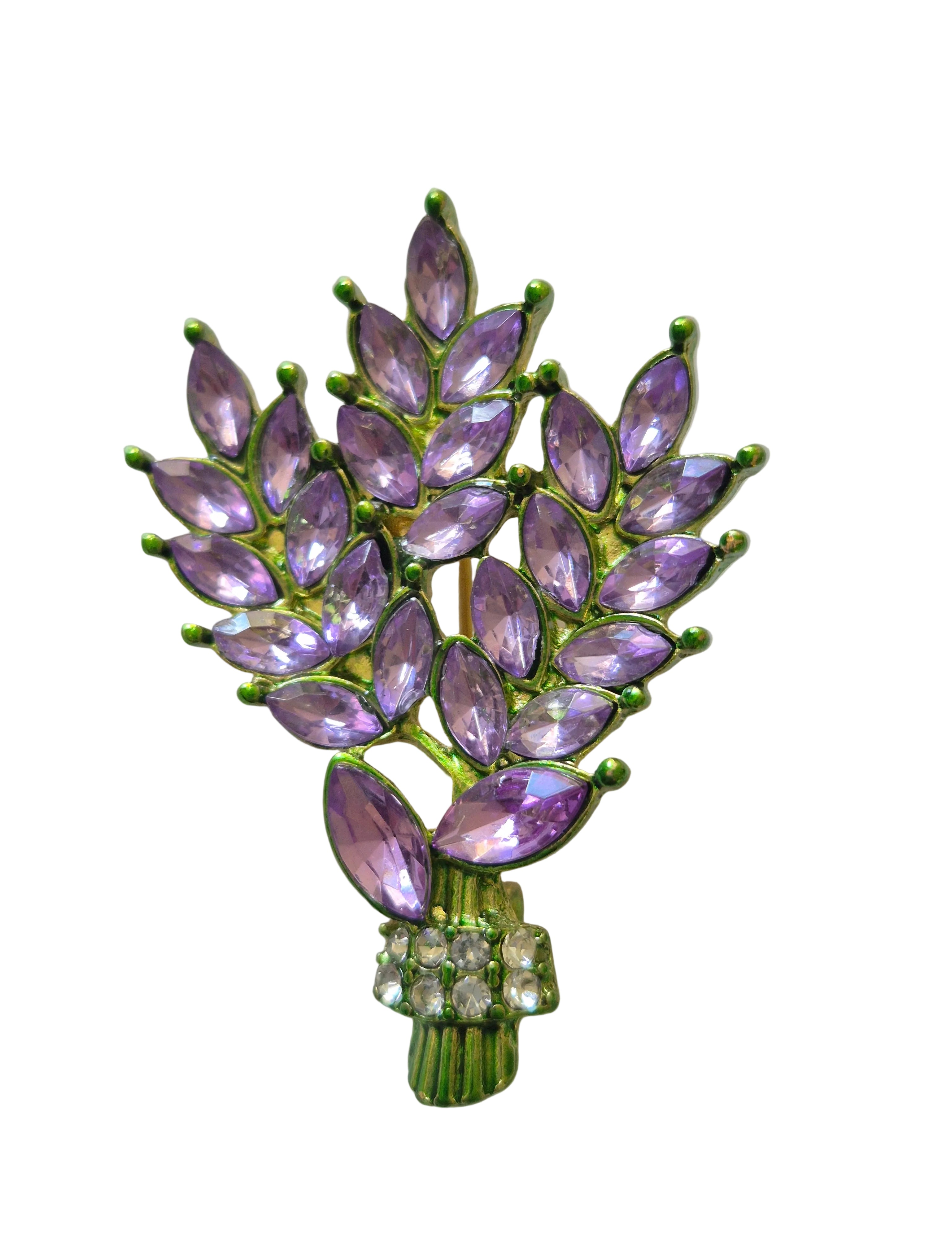 lavender bouquet brooch