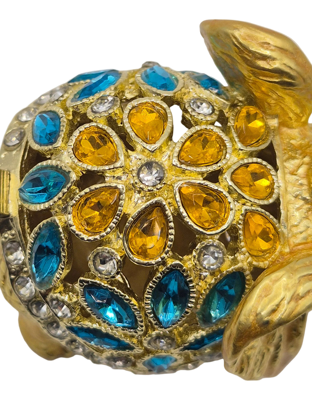 Jewelled gold elephant trinket didh