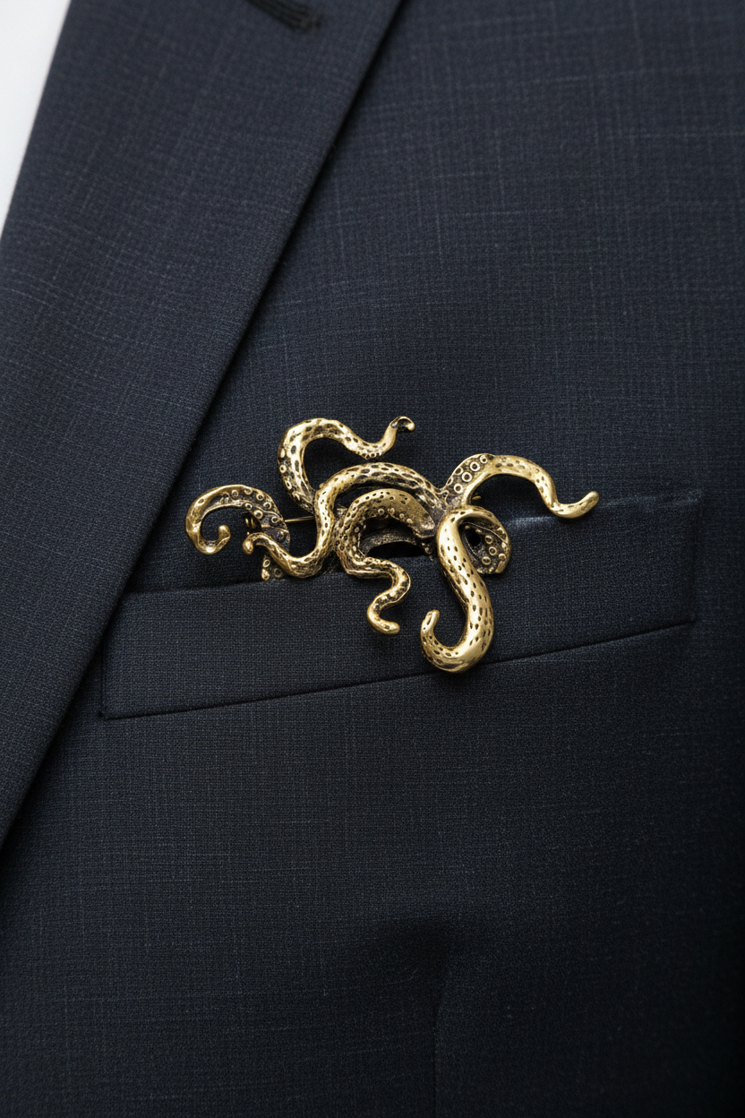 Octopus on mens pocket